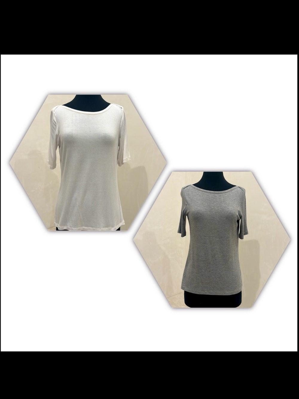 Orb. Life NWOT. Gray Boat Neck Tee size M Rayon Spandex Stretchy Top